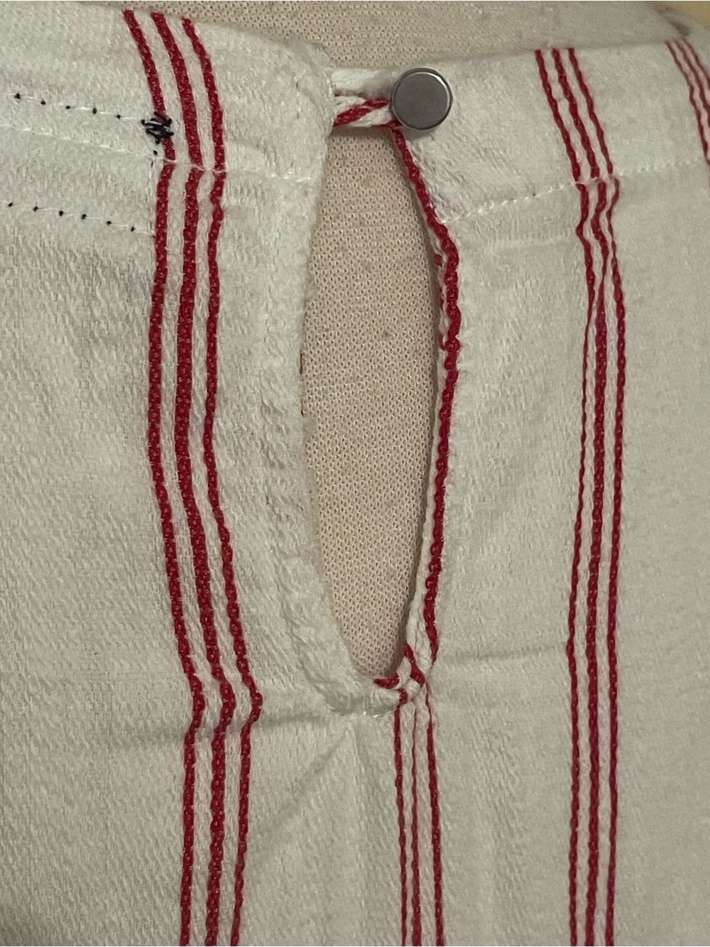 Laugh Bespoke Vintage Upcycled Boho Tiered Red White Maxi Dress Womens XXL - Picture 13 of 15